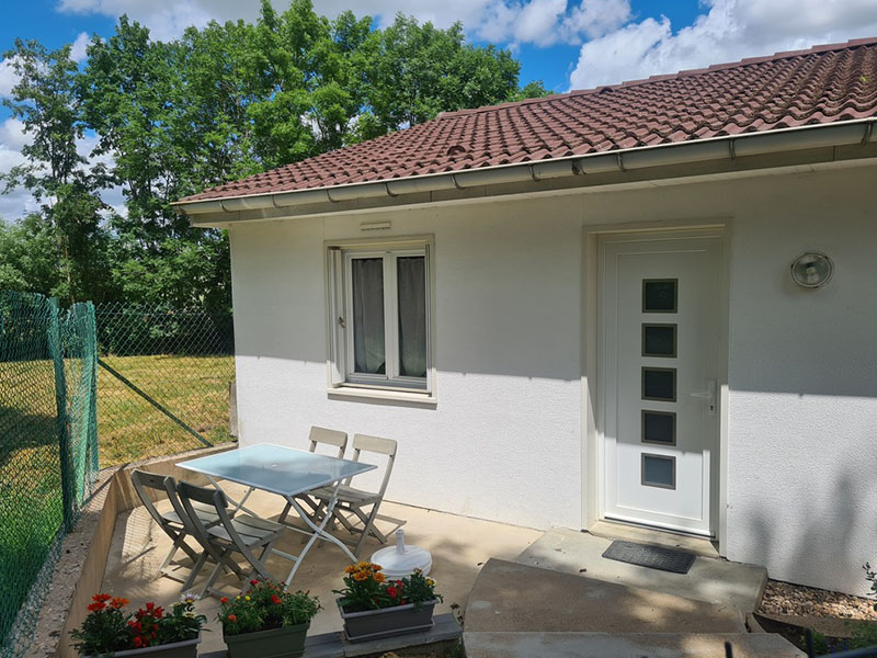 terrasse du gite de france à Metz en Moselle